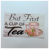 Tea Sign Wall Plaque or Hanging Vintage Antique China Cup Shabby Chic Cafe    292199658812
